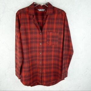 [The North Face] Classic Maroon Plaid Shirt